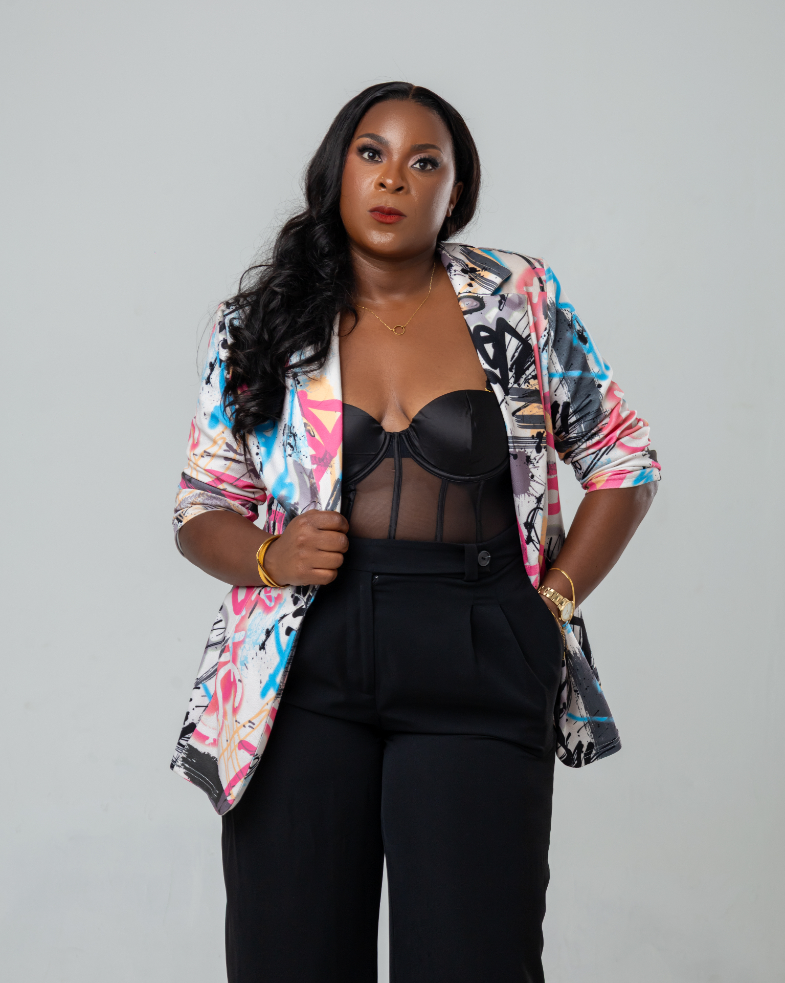 Full-length editorial portrait of Joss Nyaguse