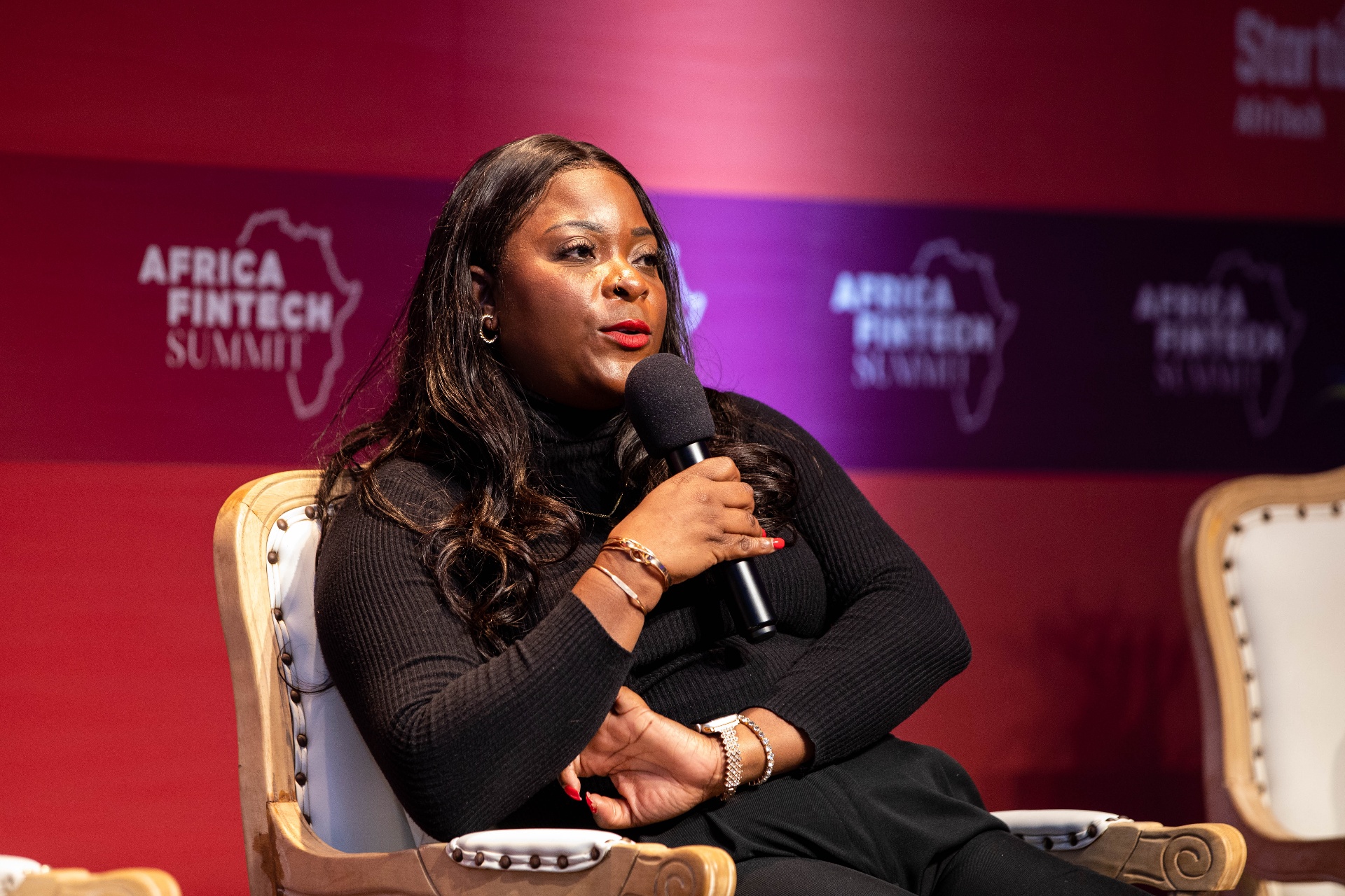 Joss Nyaguse speaking at the Africa Fintech Summit